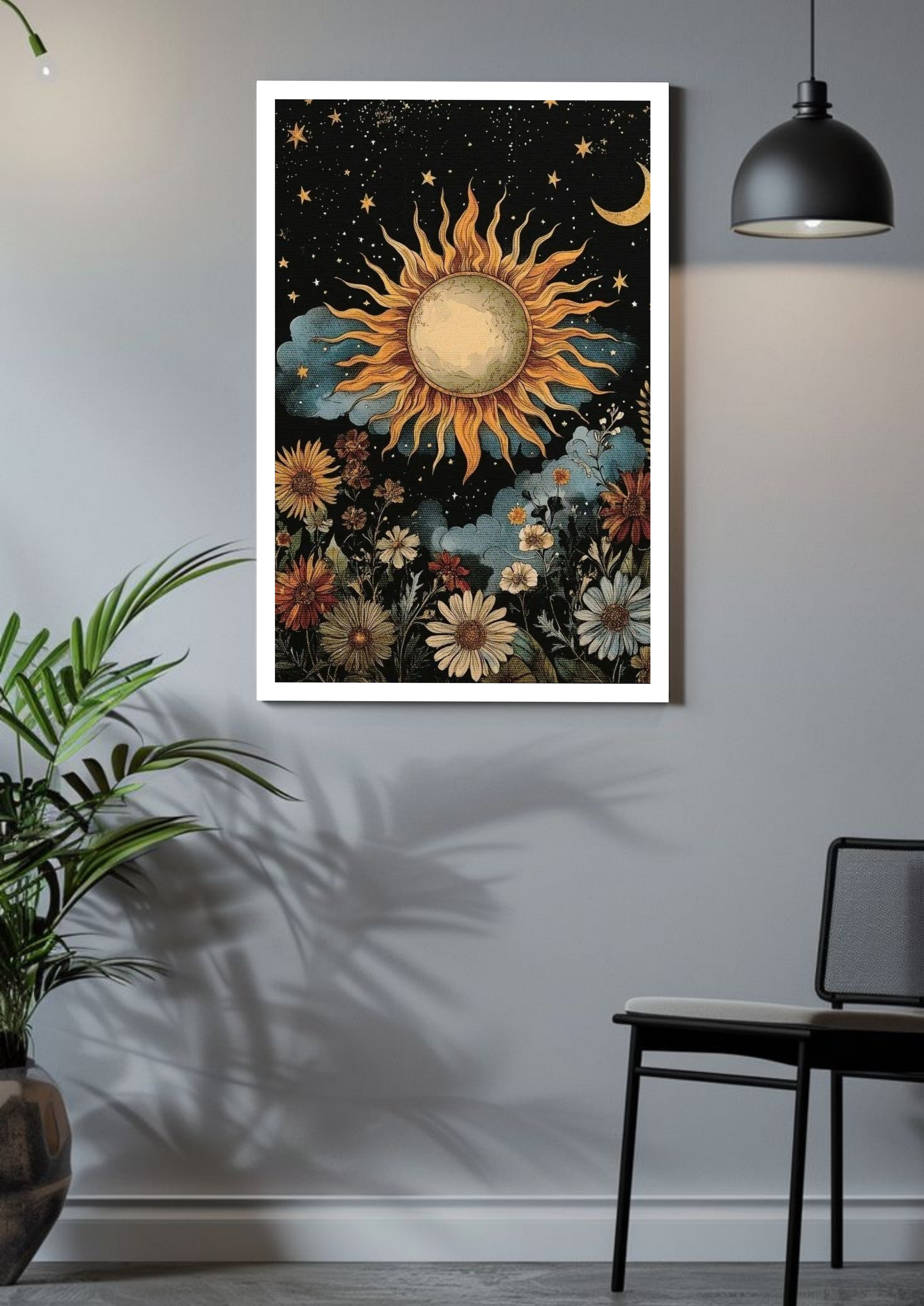 Sunflower Celestial Glow Poster