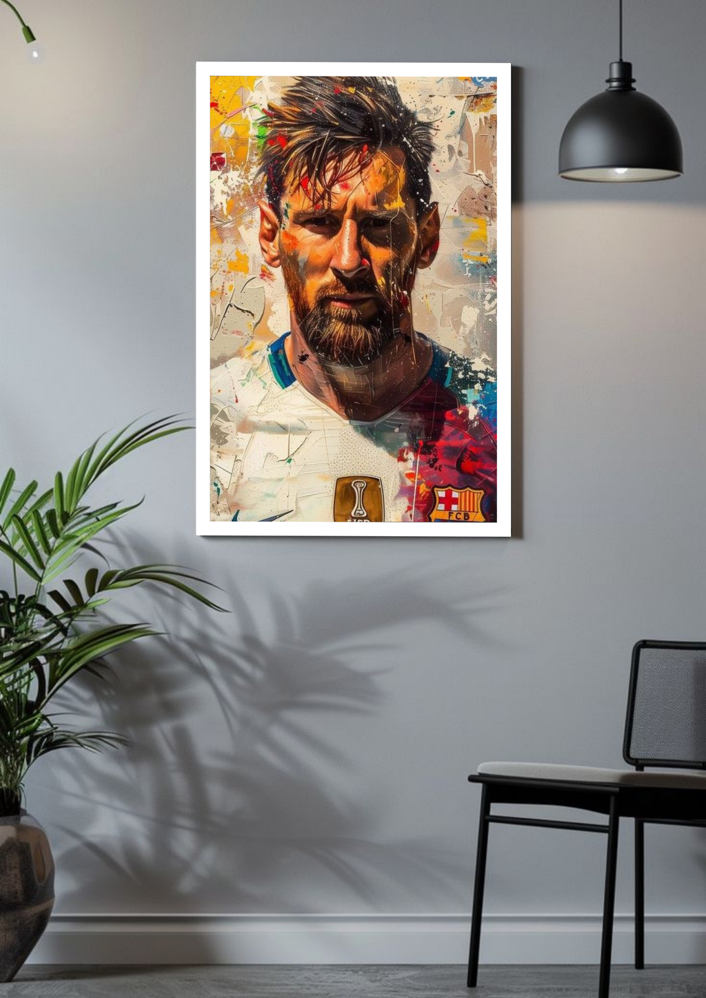 The Maestro – Lionel Messi FC Barcelona Abstract Poster