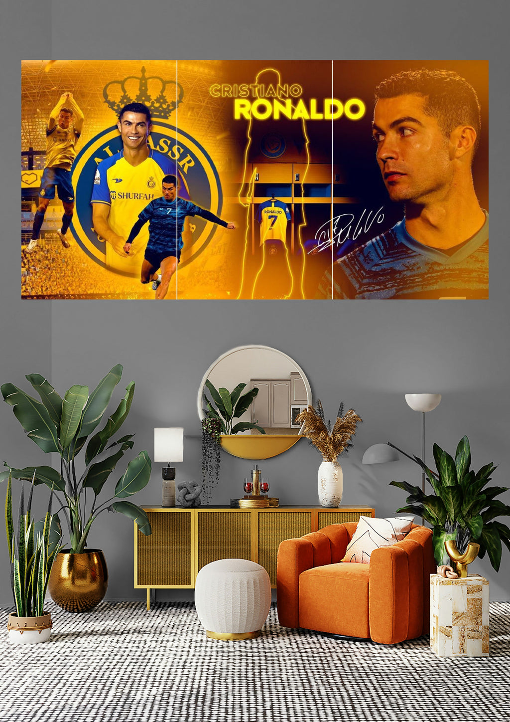 Cristiano Ronaldo | Al Nassr Crown King | Football Royalty Posters