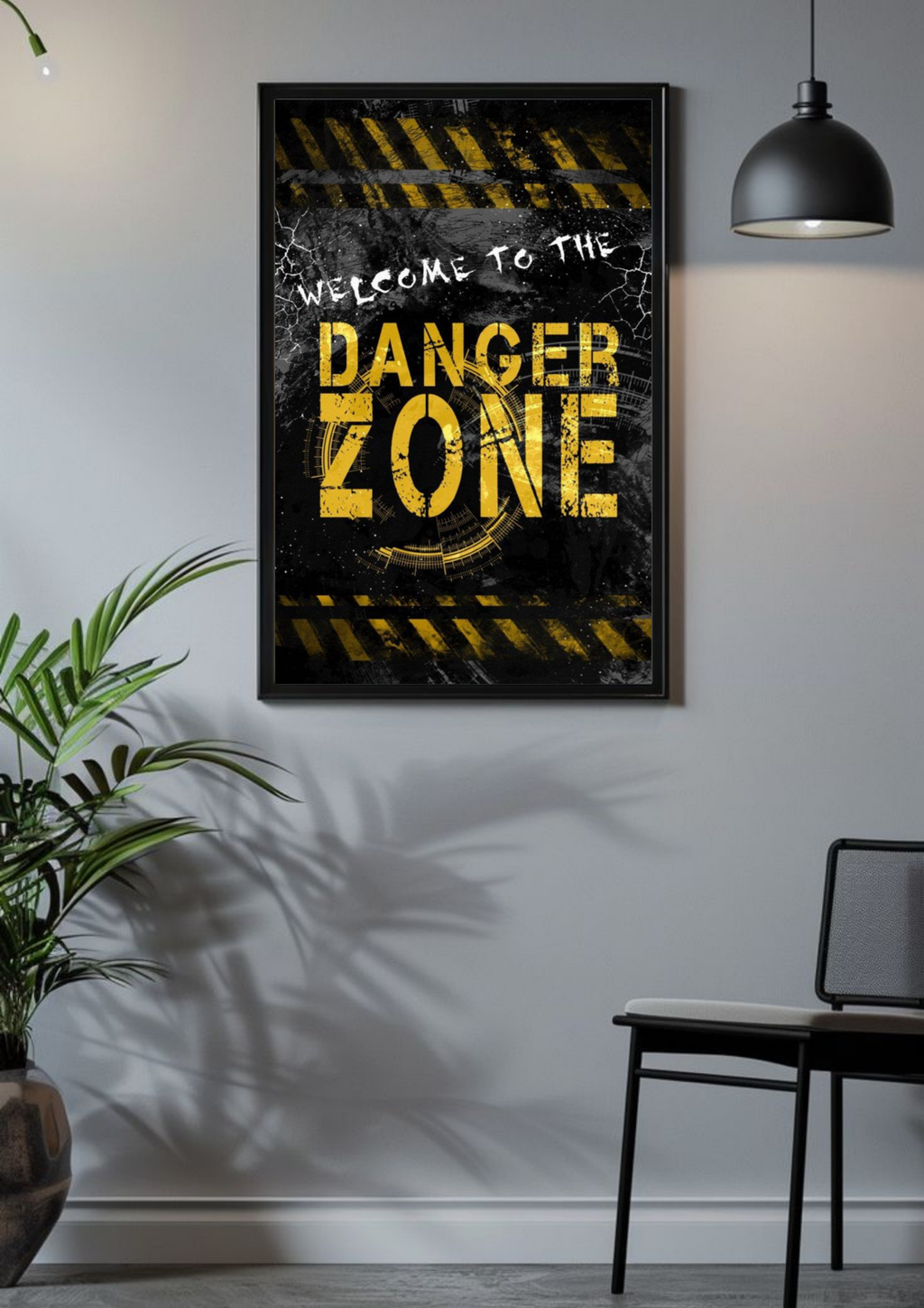Welcome to the Danger Zone – High-Intensity Gym Motivation Poster