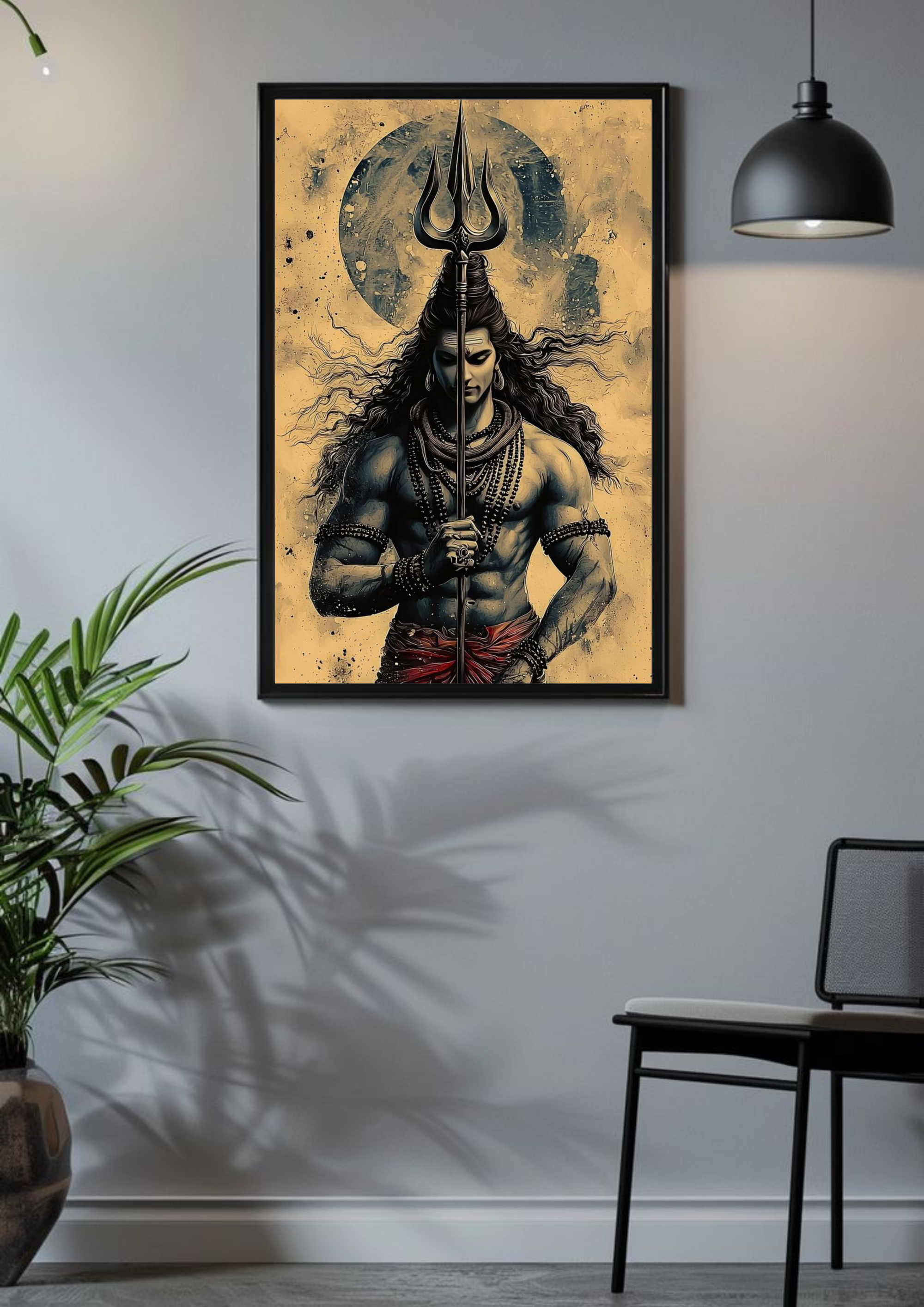 Lord Shiva with Trishul Energy – Divine Poster