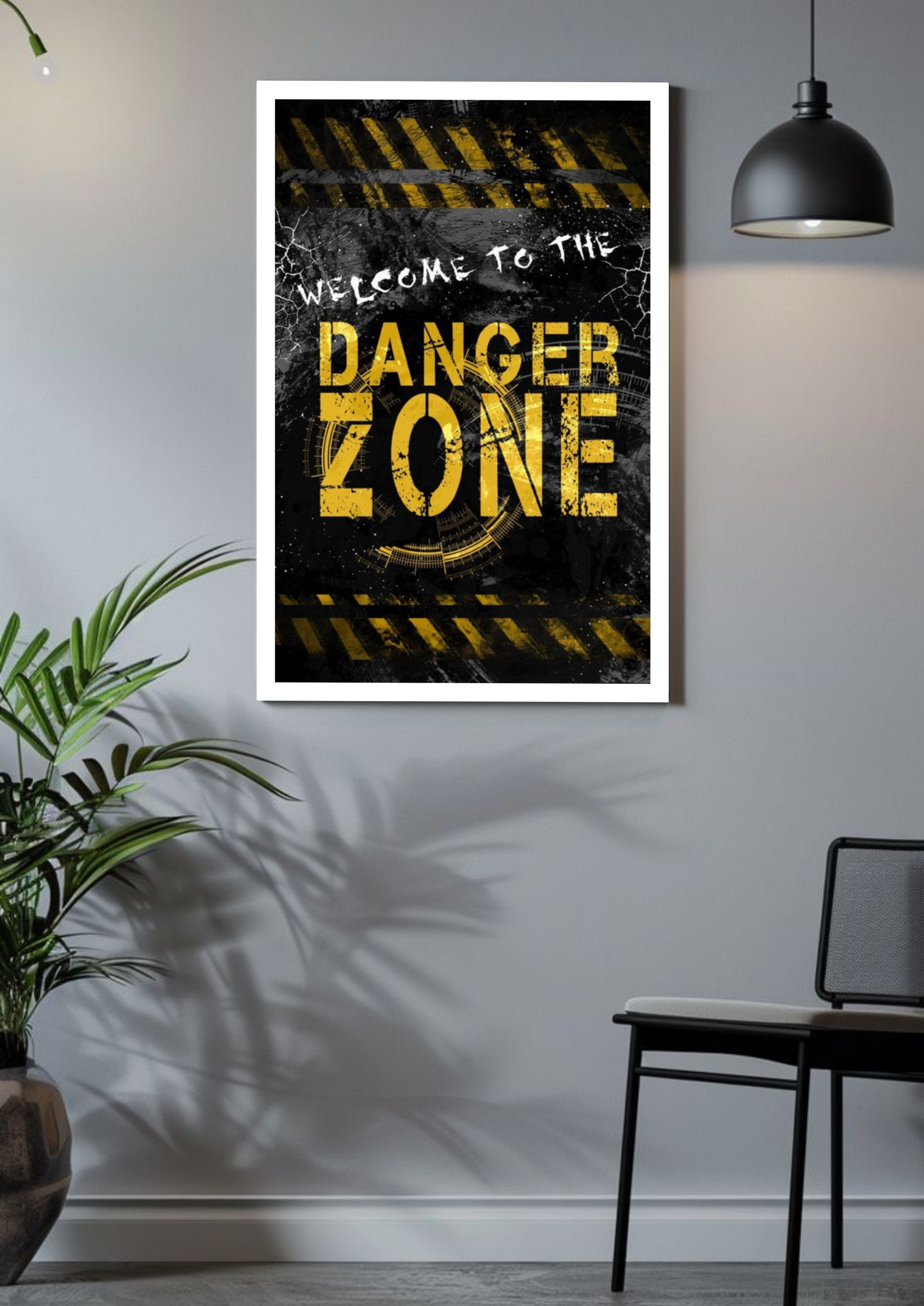 Welcome to the Danger Zone – High-Intensity Gym Motivation Poster