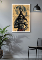 Lord Shiva with Trishul Energy – Divine Poster