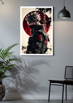 Red Moon Resolve Poster – Kakashi Hatake Shinobi Portrait
