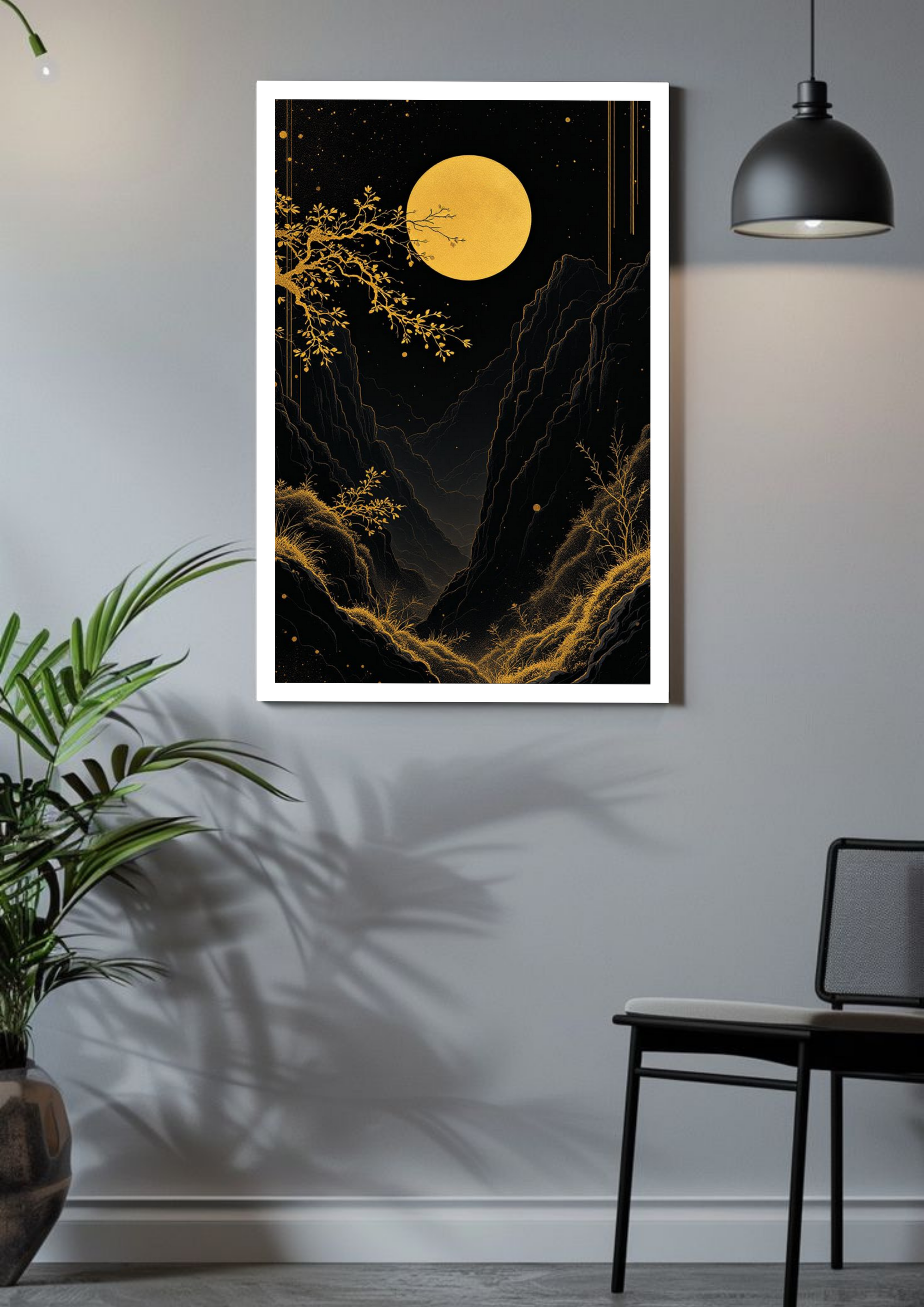 Golden Moonrise Poster