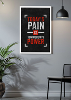 Today’s Pain Is Tomorrow’s Power | Workout Mindset Poster
