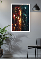 Dual Legacy | Iron Man & Hooded Warrior | MARVEL x DC POSTER
