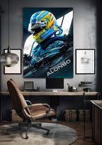 Fernando Alonso Aston Martin 14 | Formula One | F1 POSTERS