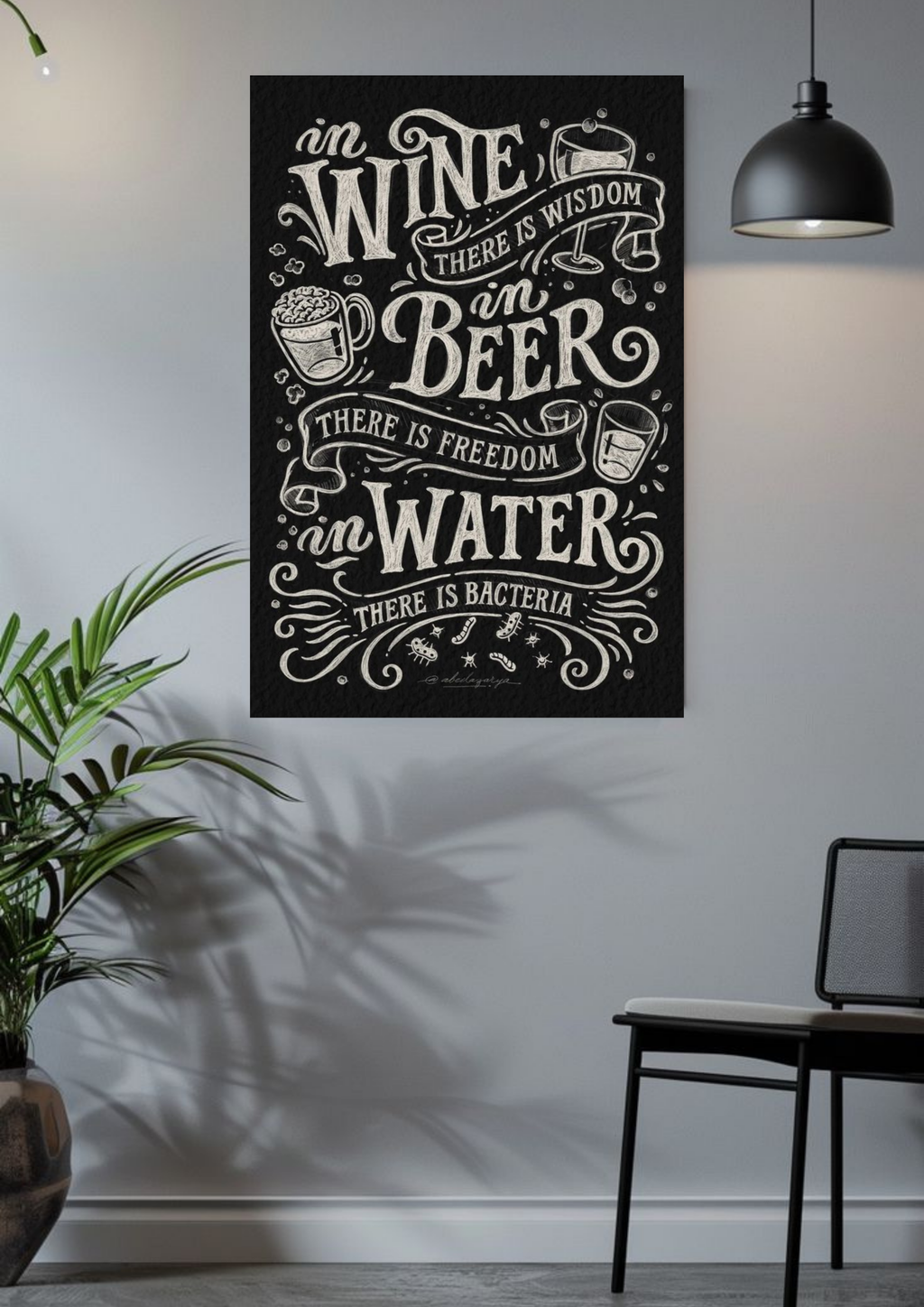 Wisdom, Freedom & Bacteria Poster