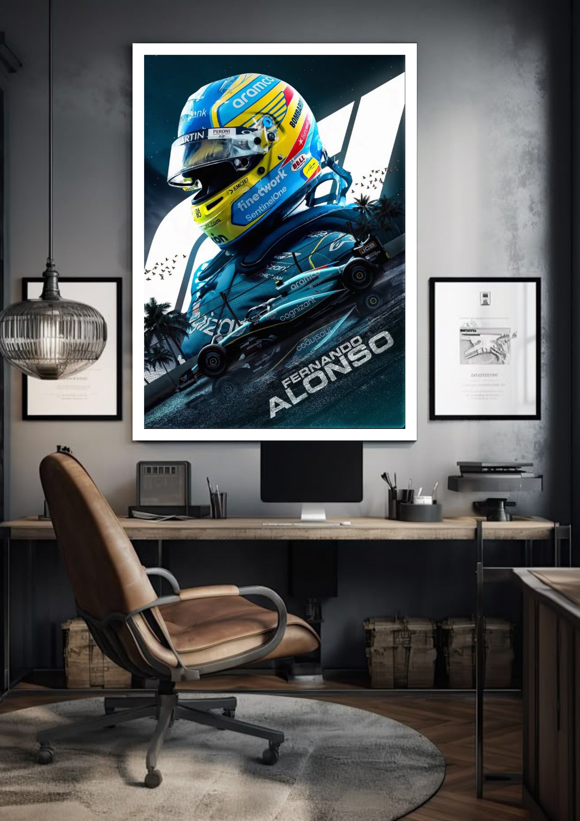 Fernando Alonso Aston Martin 14 | Formula One | F1 POSTERS