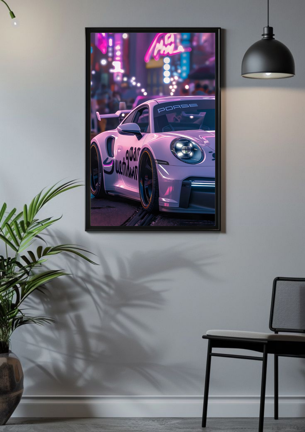 MIDNIGHT NEON • PORSCHE | URBAN DREAMS | Car Posters