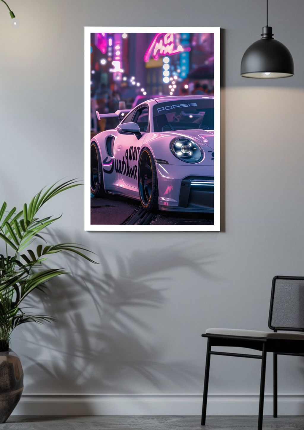 MIDNIGHT NEON • PORSCHE | URBAN DREAMS | Car Posters