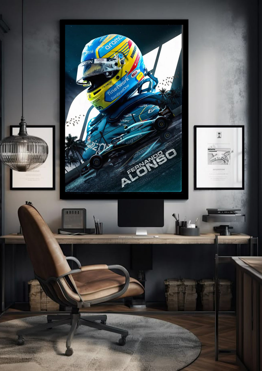 Fernando Alonso Aston Martin 14 | Formula One | F1 POSTERS