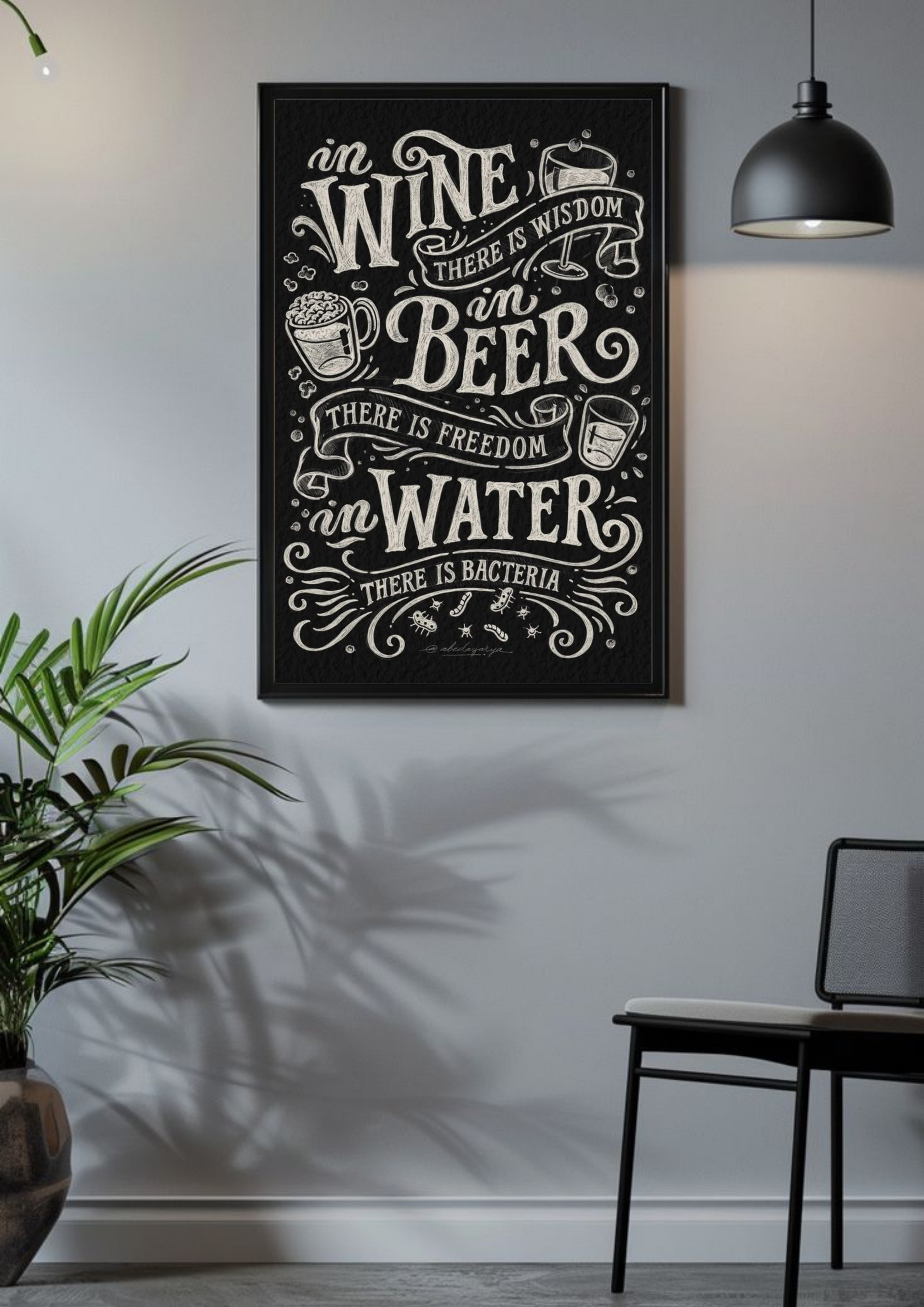 Wisdom, Freedom & Bacteria Poster