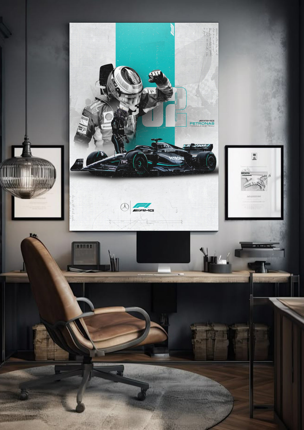 George Russell Mercedes AMG 63 | Formula One | F1 POSTERS