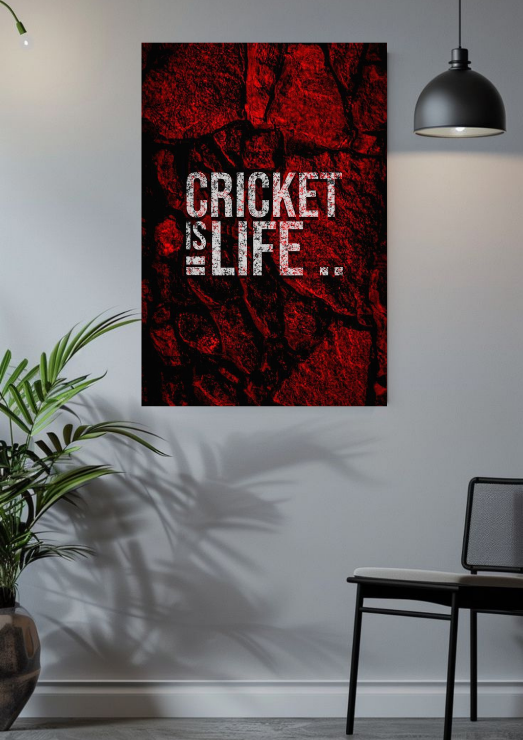 Cricket is Life – Bold Passion Wall Poster