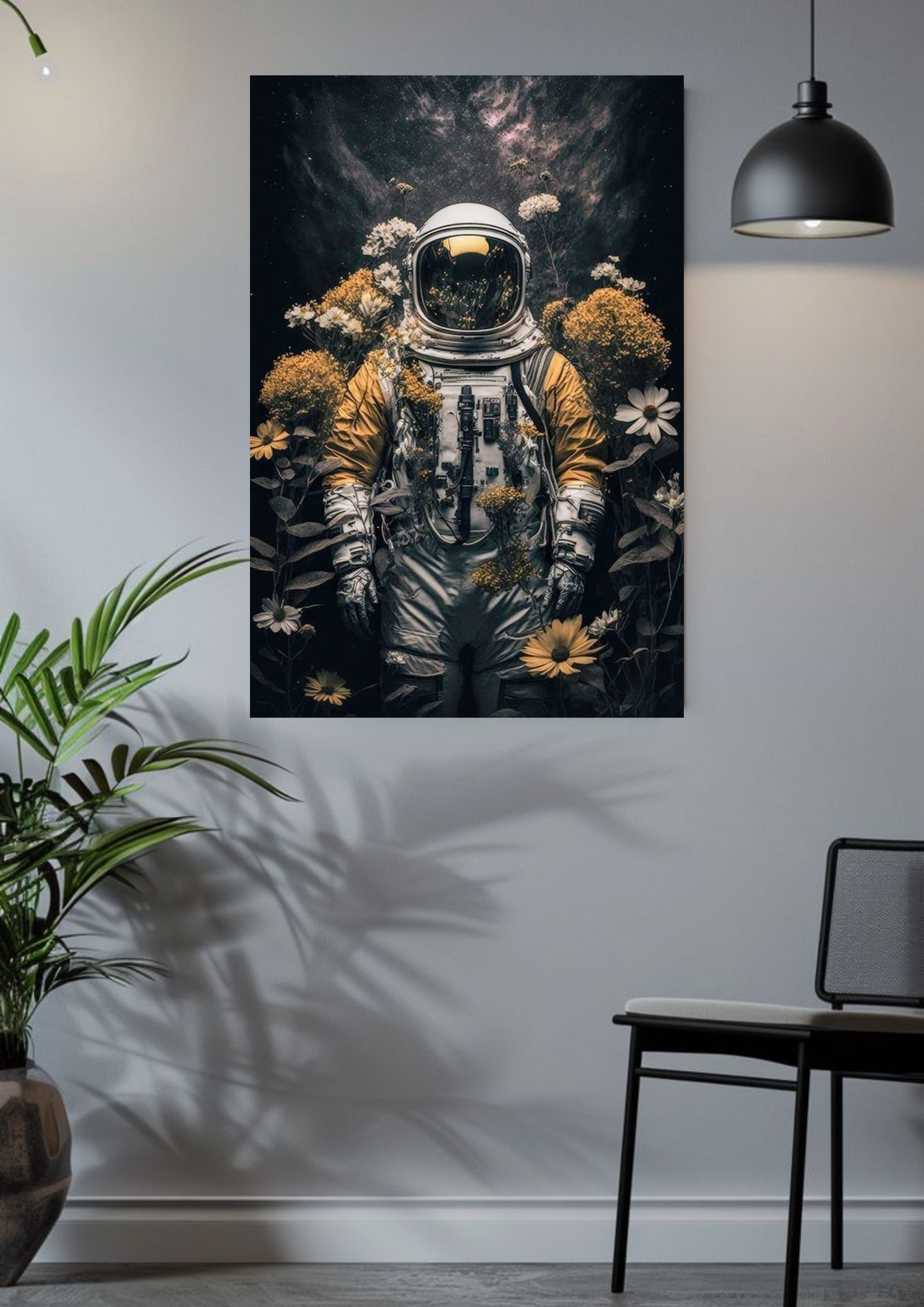 Astronaut Among Blooms