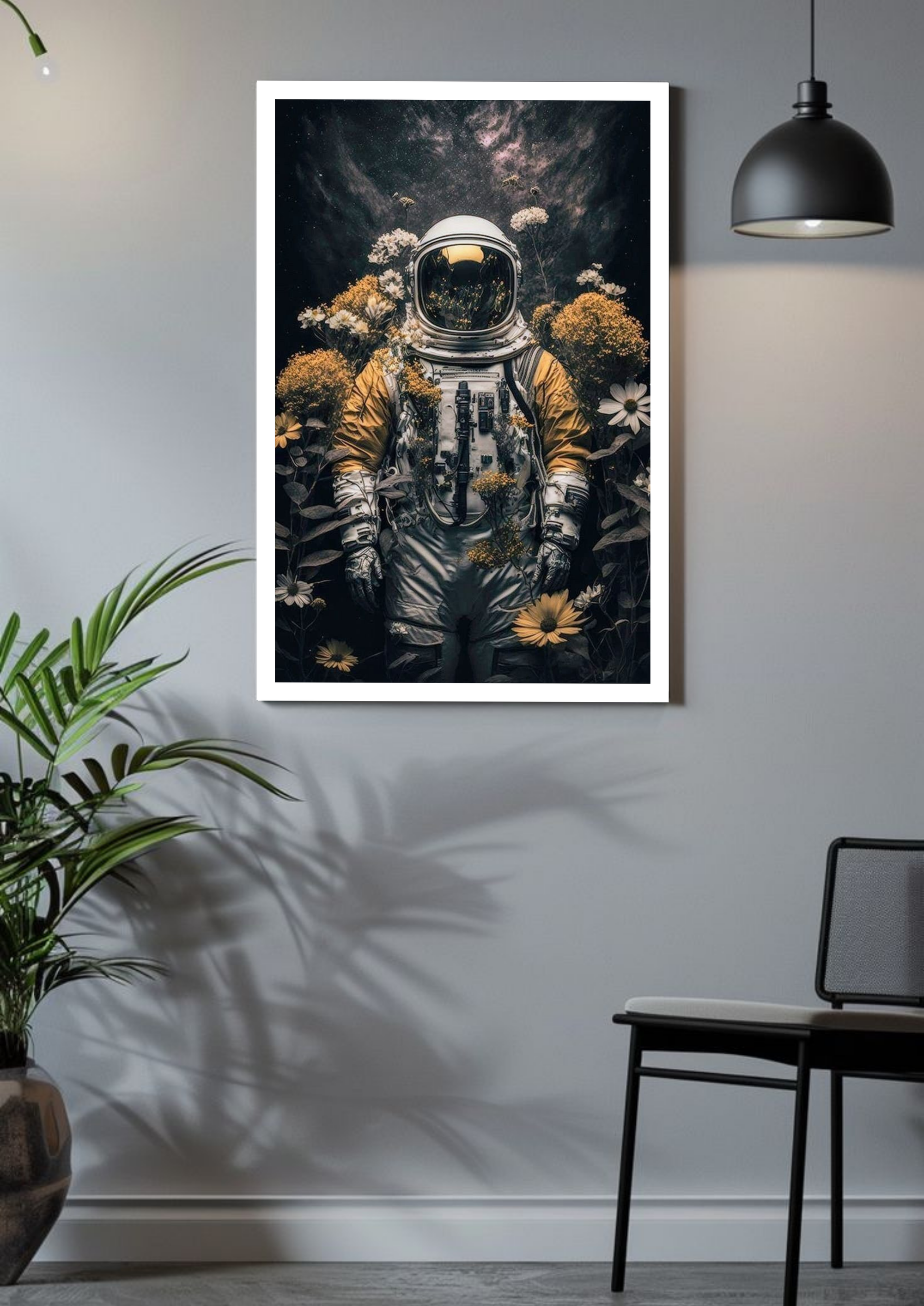 Astronaut Among Blooms