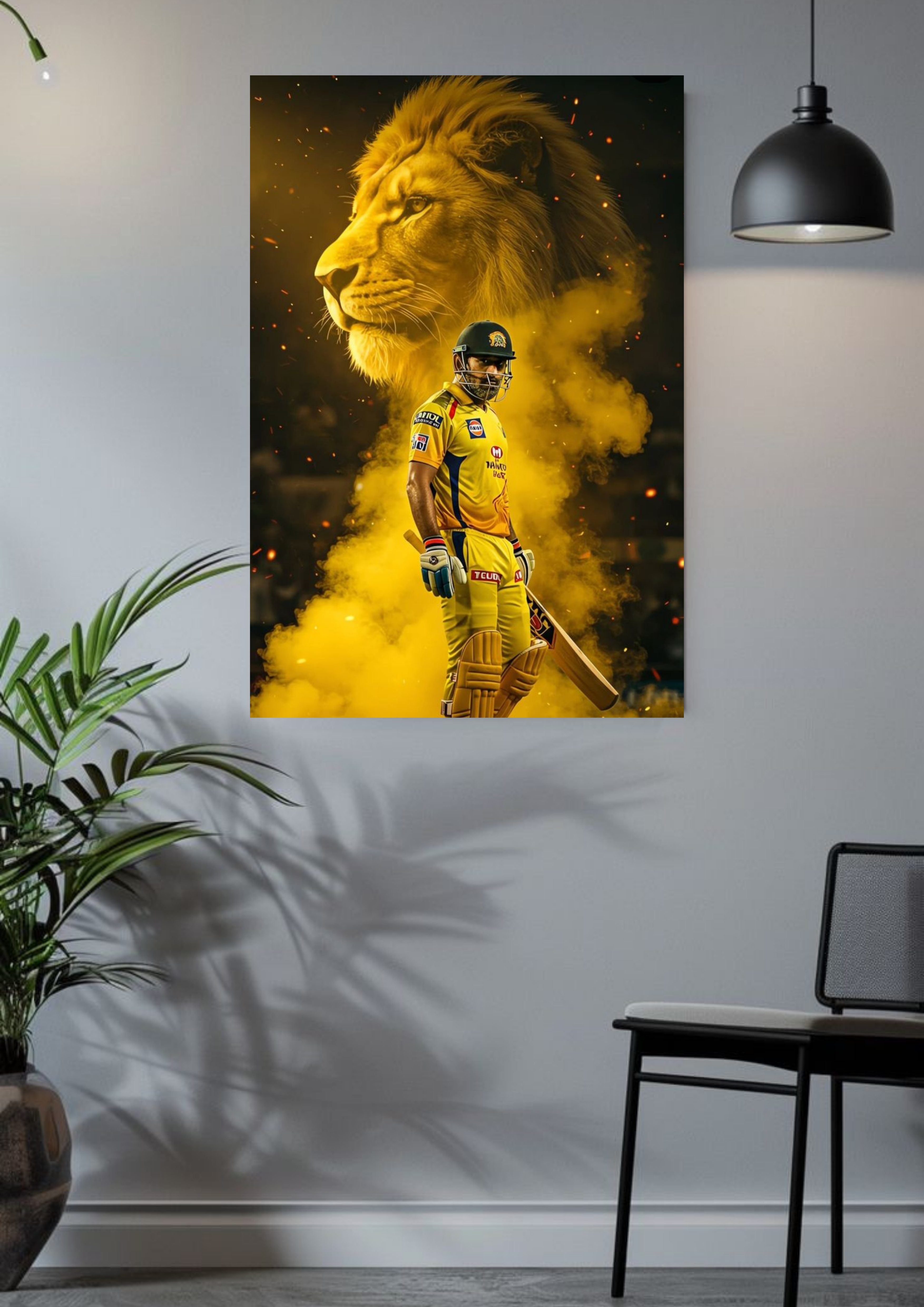 The Lion of Chennai – MS Dhoni Poster