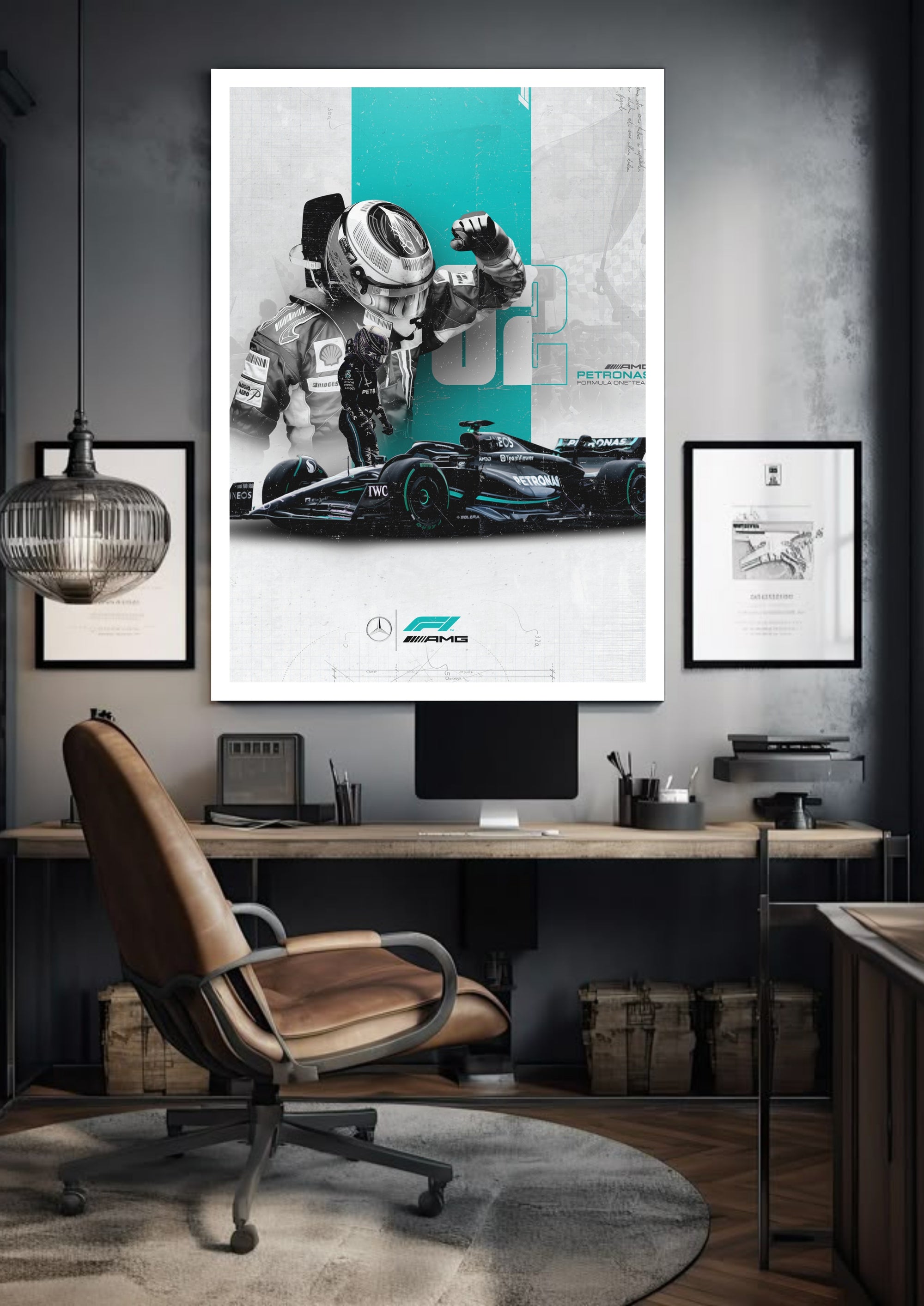 George Russell Mercedes AMG 63 | Formula One | F1 POSTERS