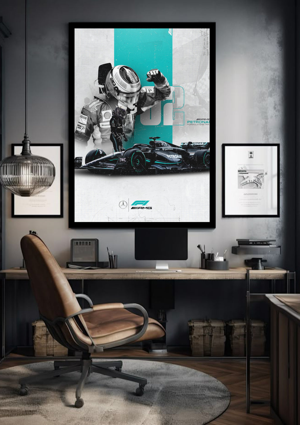 George Russell Mercedes AMG 63 | Formula One | F1 POSTERS
