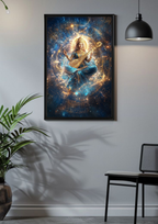 Goddess Saraswati in Cosmic Harmony – Divine Poster