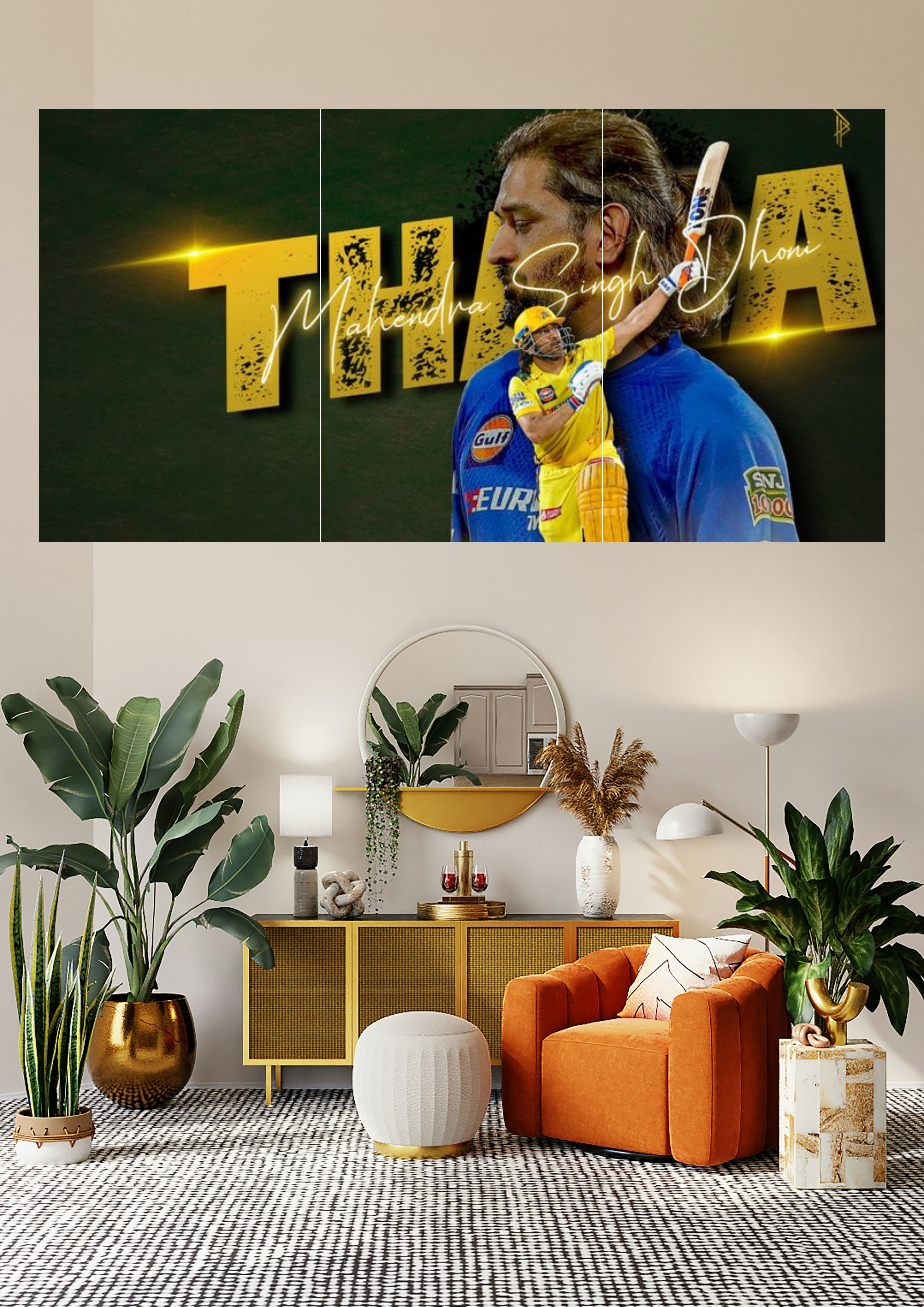 MS Dhoni | Thala's Helicopter Fury | IPL Legends Posters