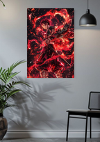 Flame of Resolve Poster – Tanjiro Kamado Fire Aura Art