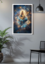 Goddess Saraswati in Cosmic Harmony – Divine Poster