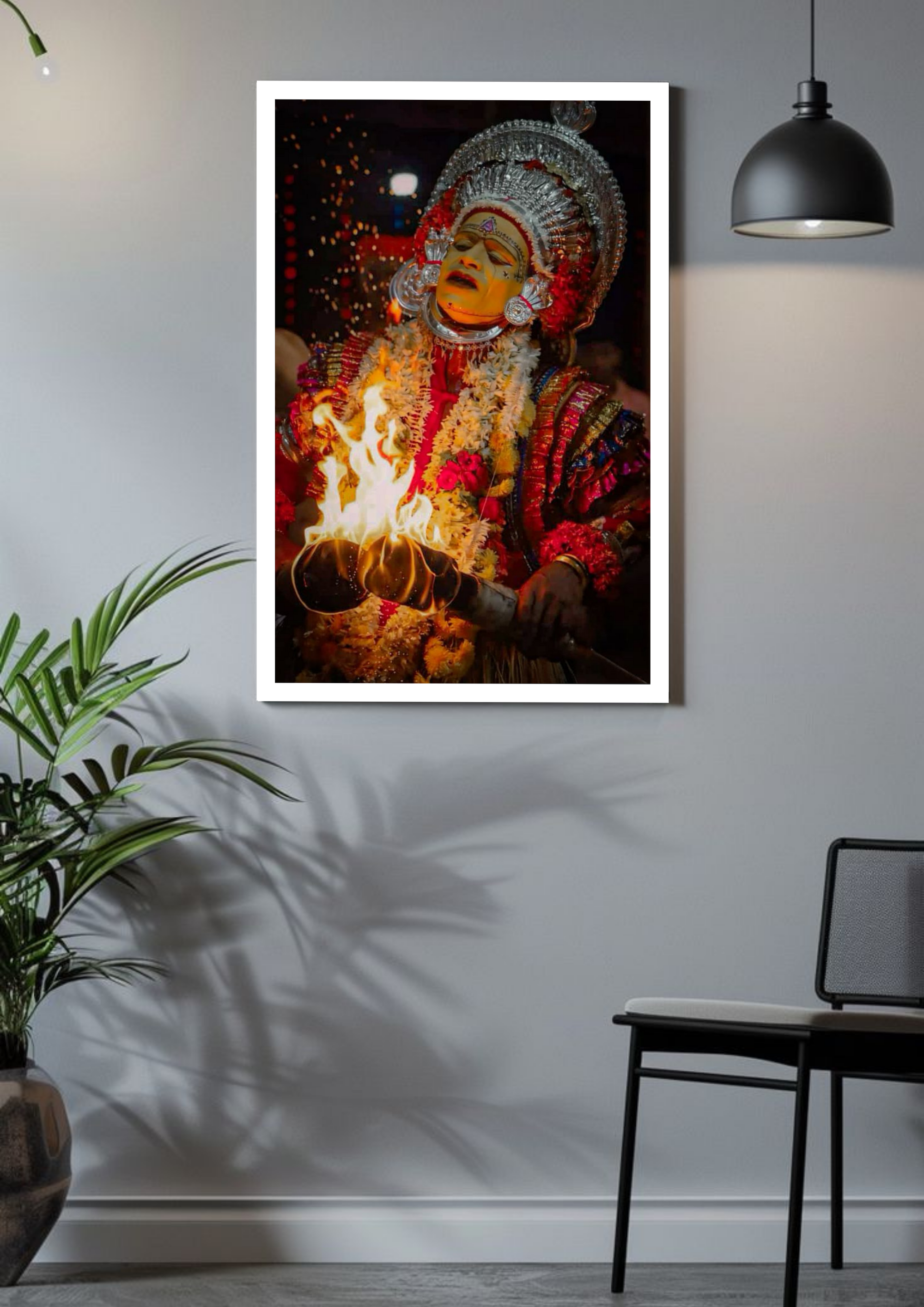 Theyyam Ritual in Divine Flame – Cultural Poster
