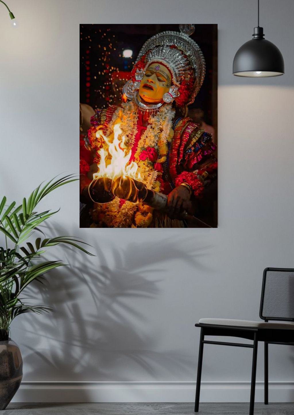 Theyyam Ritual in Divine Flame – Cultural Poster