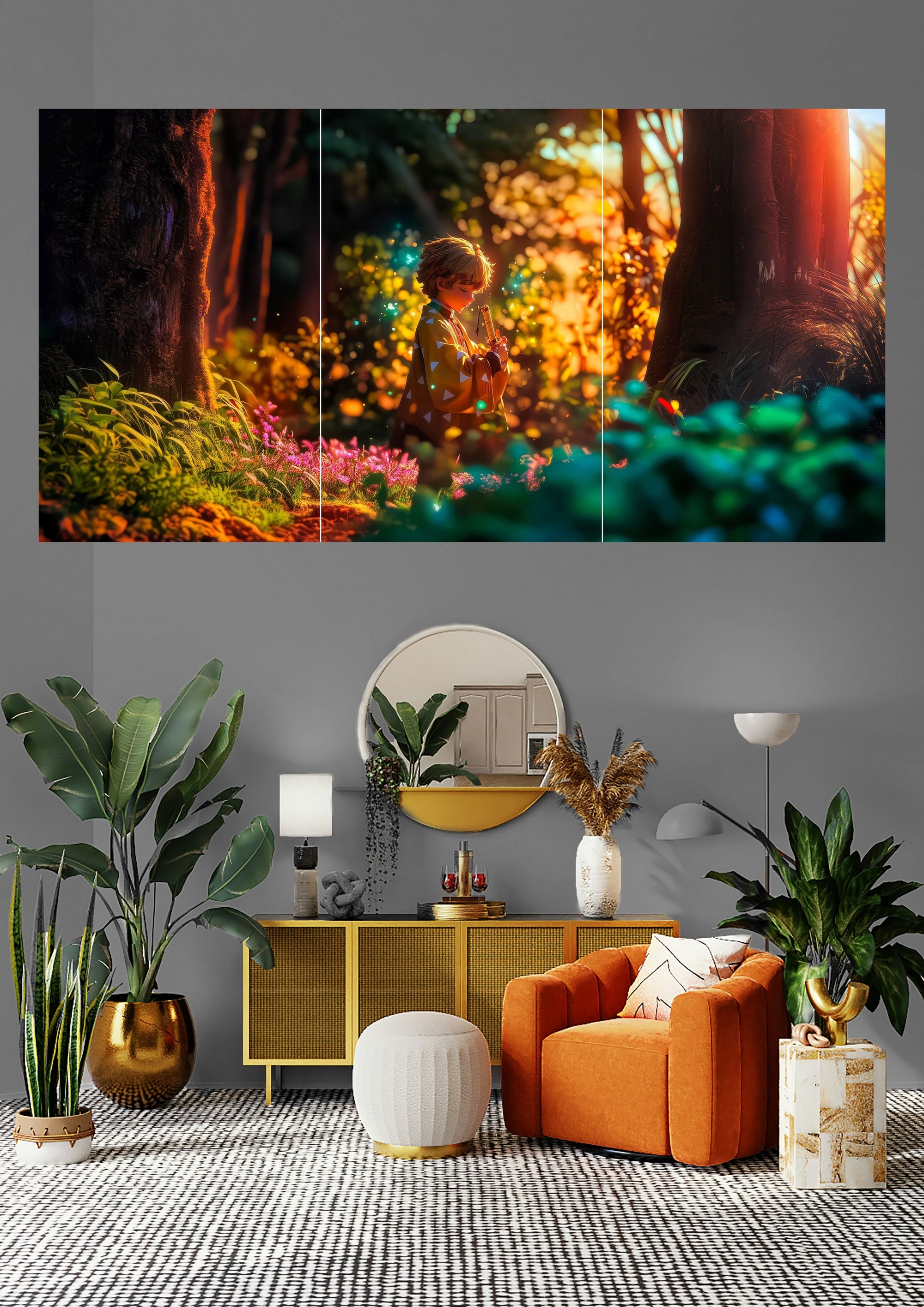 Demon Slayer | Water Breath Forest | Anime Katana Posters