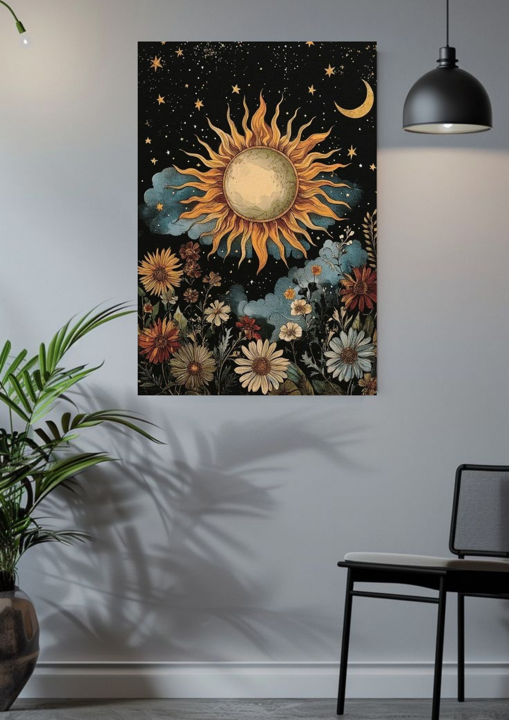 Sunflower Celestial Glow Poster