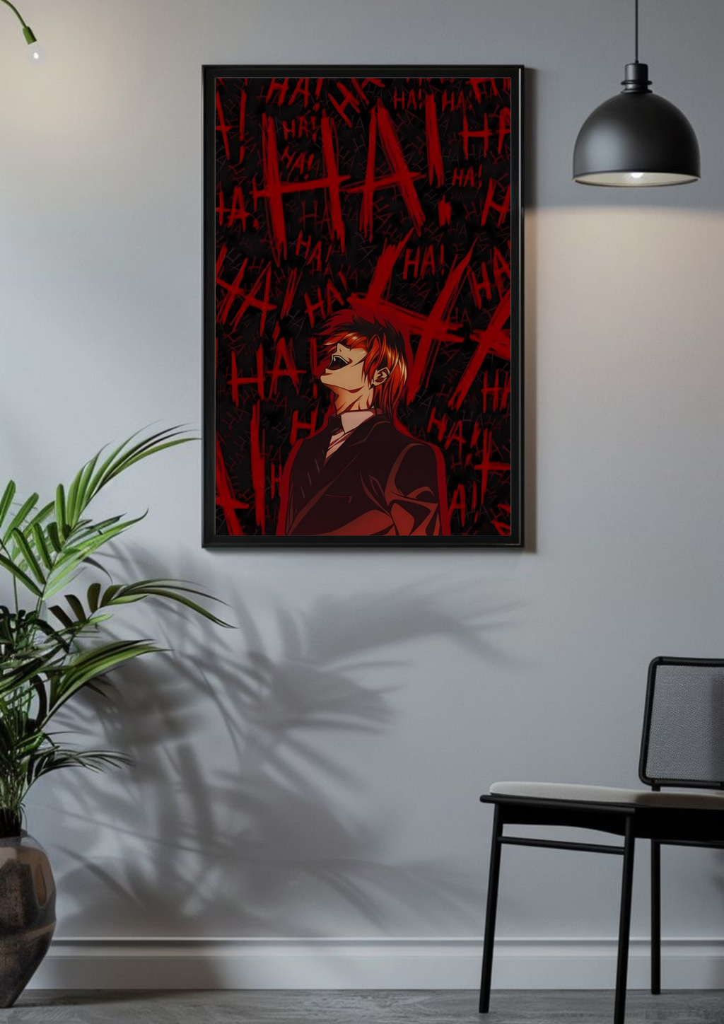Laugh of a God Poster – Light Yagami Dark Justice Art