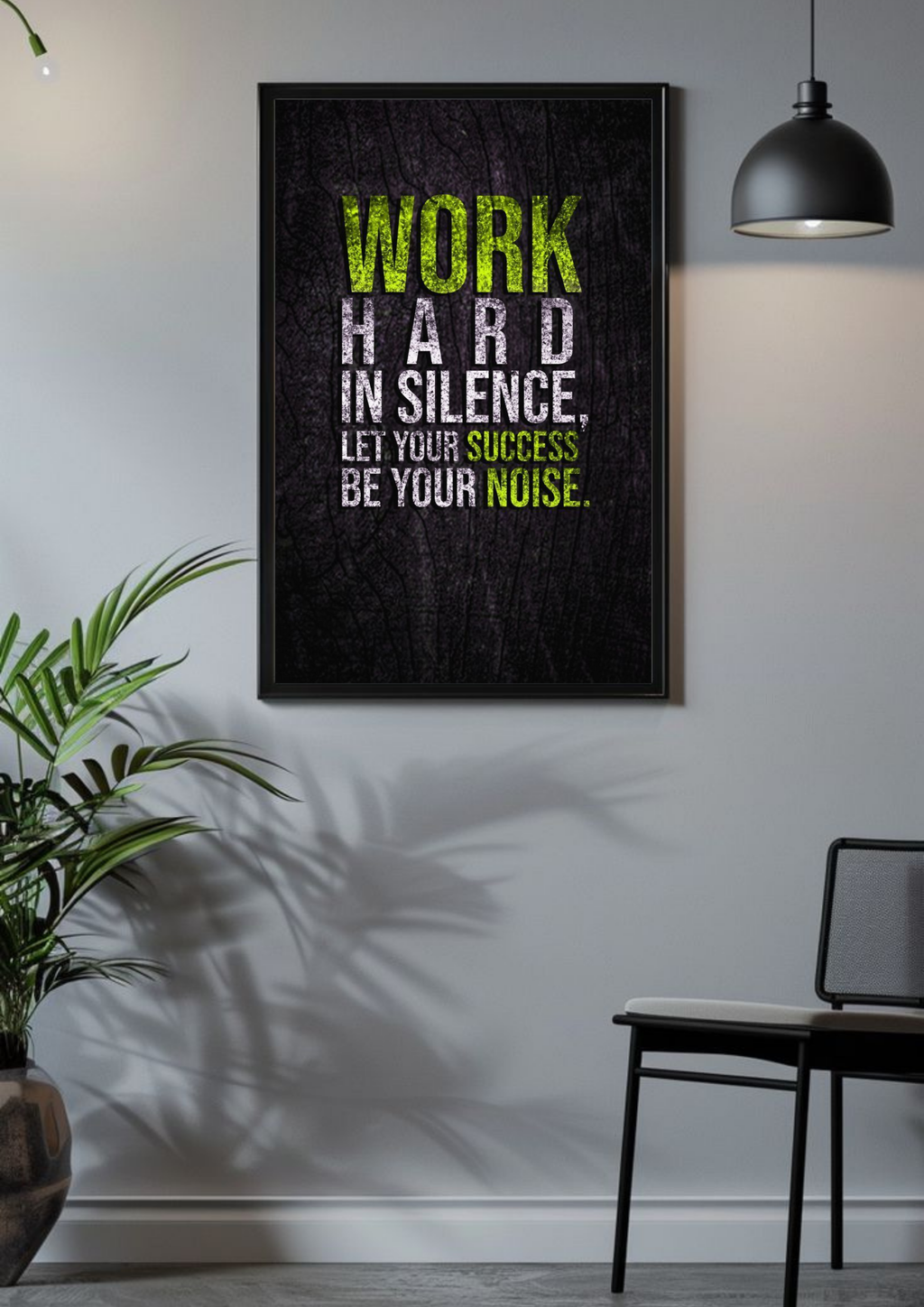 Work Hard in Silence – Grind Mode Motivation Poster