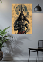 Lord Shiva with Trishul Energy – Divine Poster
