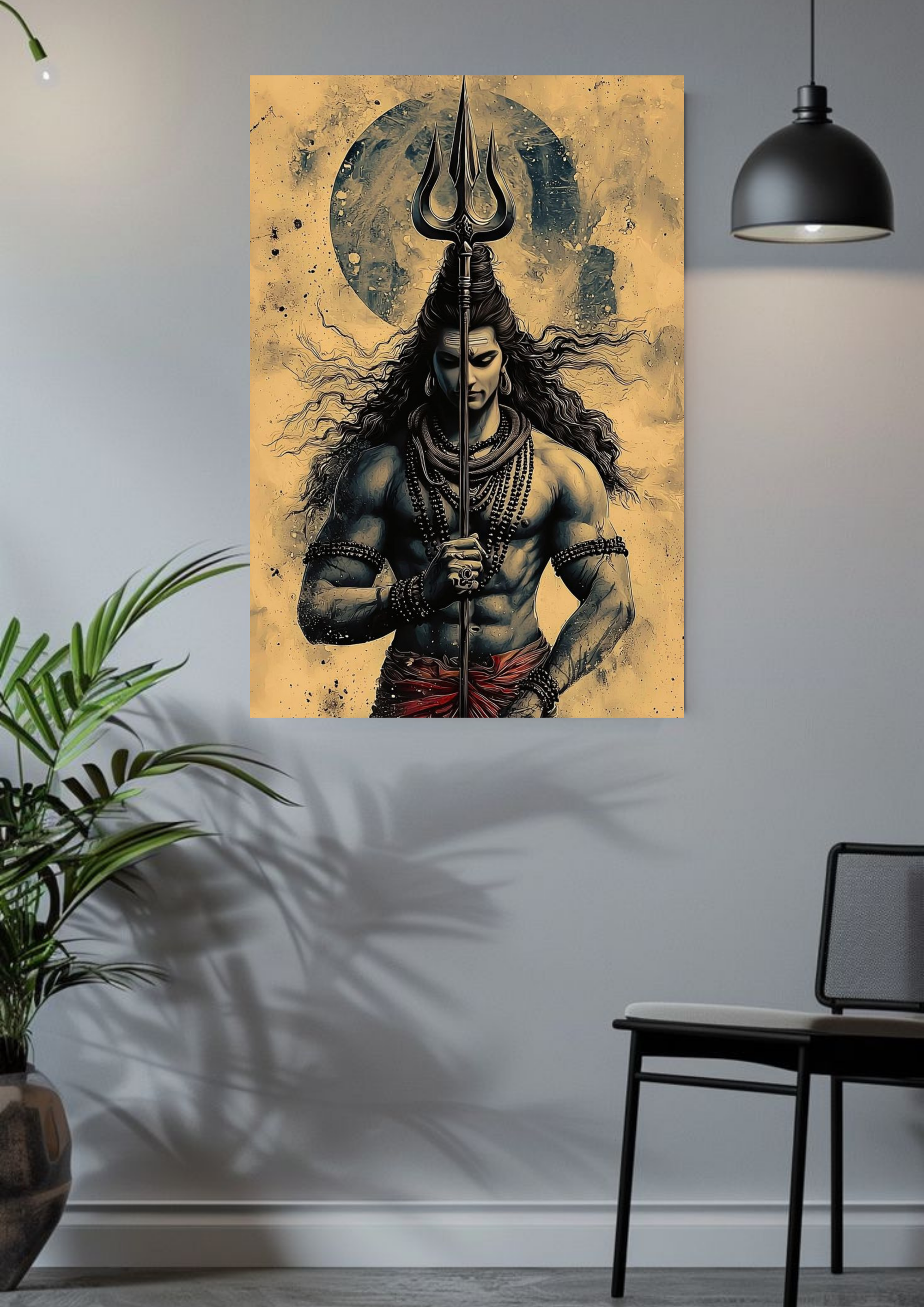 Lord Shiva with Trishul Energy – Divine Poster