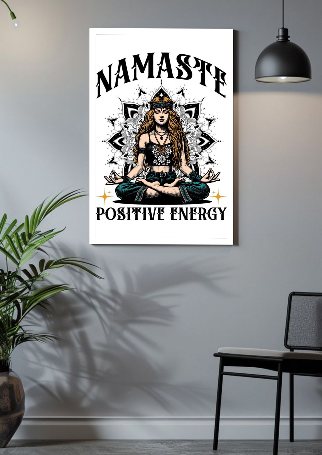 Namaste & Positive Energy Poster