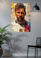 The Maestro – Lionel Messi FC Barcelona Abstract Poster