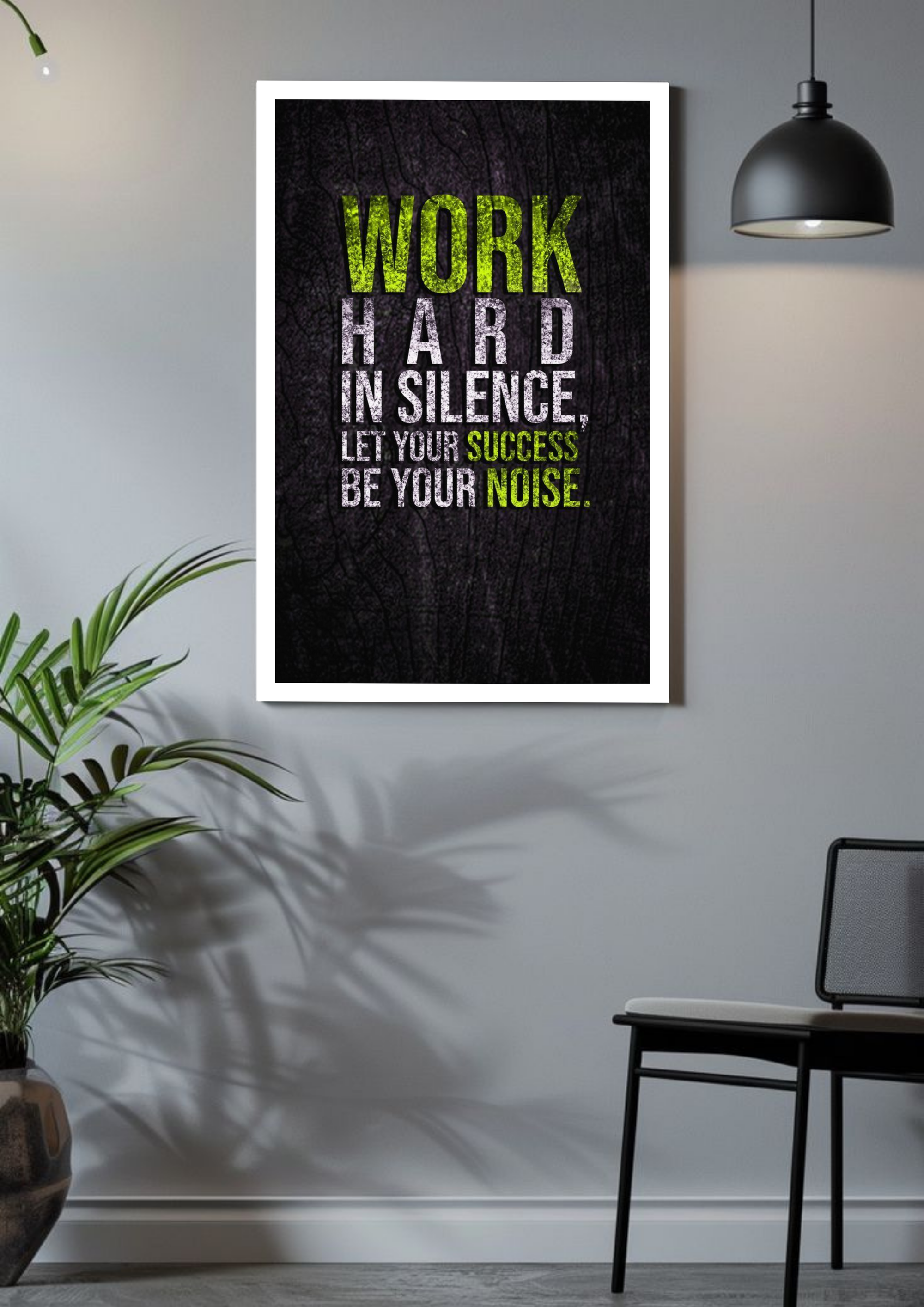 Work Hard in Silence – Grind Mode Motivation Poster