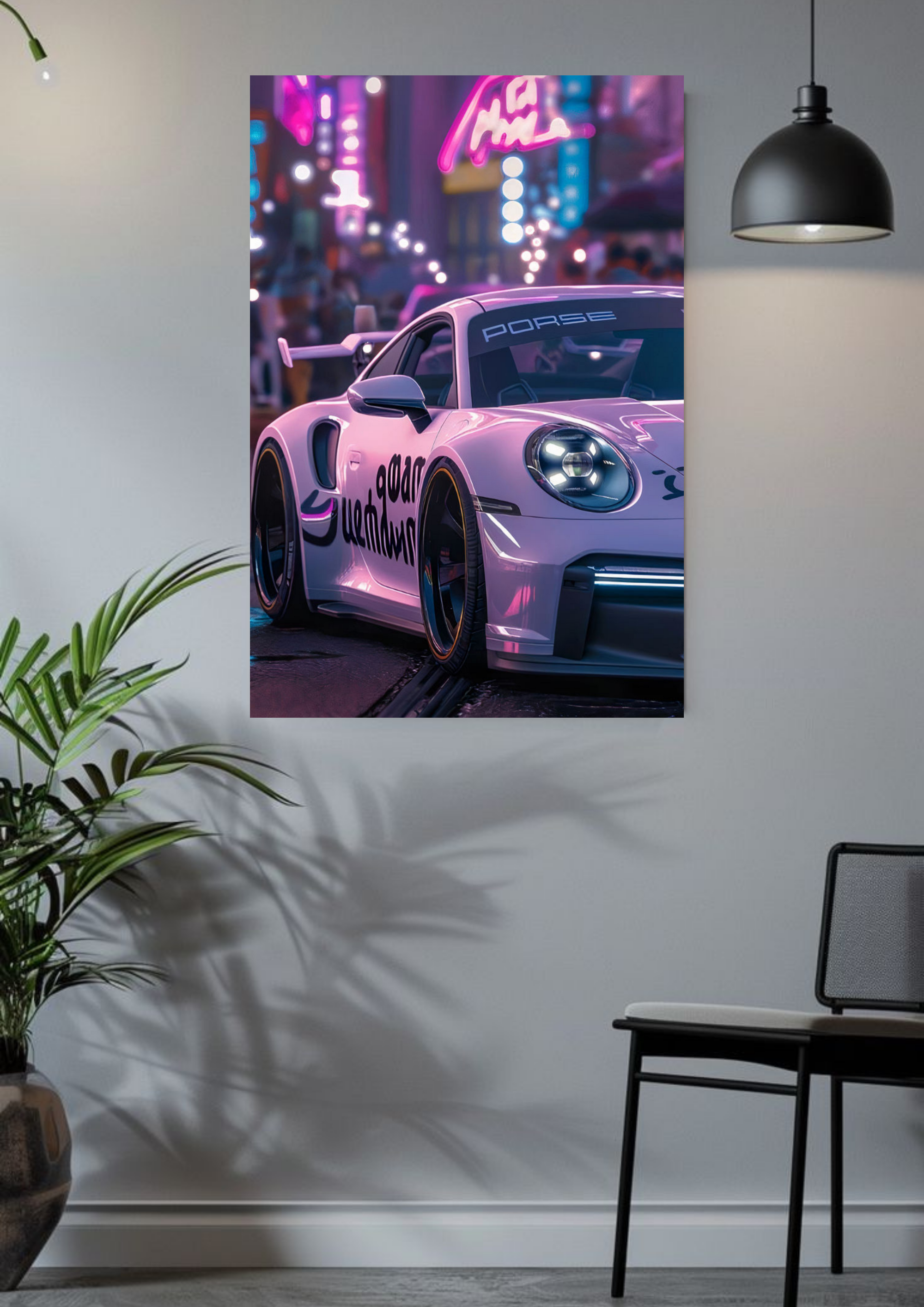 MIDNIGHT NEON • PORSCHE | URBAN DREAMS | Car Posters