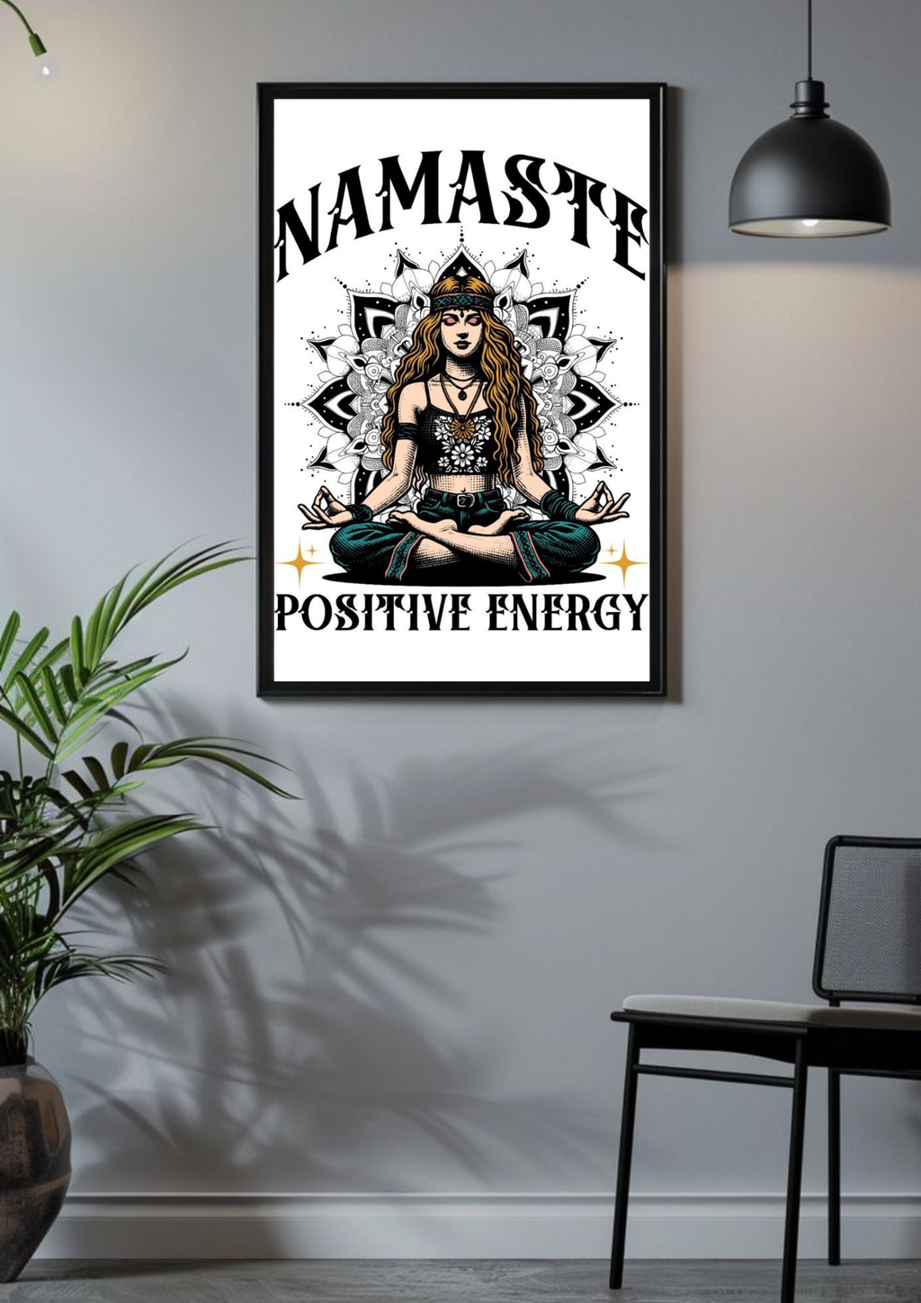 Namaste & Positive Energy Poster