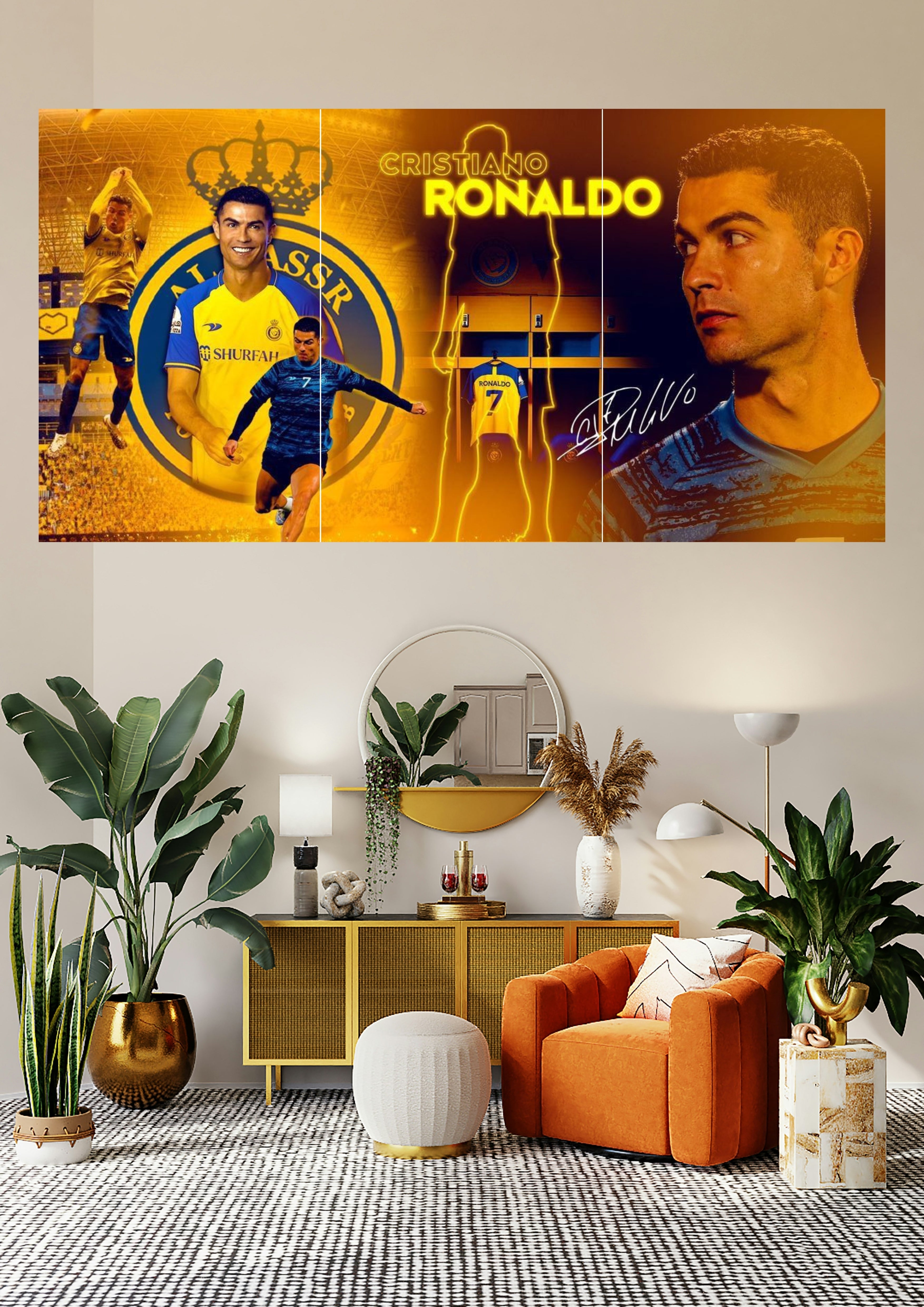 Cristiano Ronaldo | Al Nassr Crown King | Football Royalty Posters